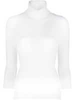 ASPESI ribbed-knit roll-neck knitted top - Blanc