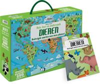 Rebo Productions puzzel Dieren junior 70 x 48 cm ovaal 200 stuks