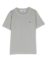 Stone Island Junior t-shirt en coton à patch logo - Gris