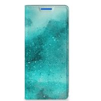 Bookcase OPPO Reno 6 Pro Plus 5G Painting Blue - thumbnail