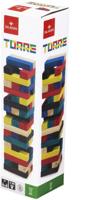 Dal Negro Jenga met hamer 7,5 cm hout wit 3 delig