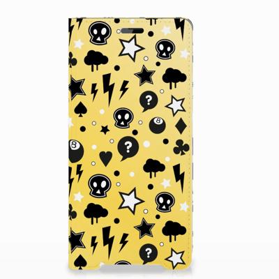 Mobiel BookCase Sony Xperia XZ3 Punk Geel