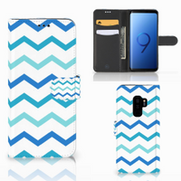 Samsung Galaxy S9 Plus Telefoon Hoesje Zigzag Blauw