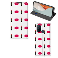 OnePlus Nord N100 Hoesje met Magneet Lipstick Kiss - thumbnail