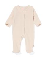 HEMA Newborn Jumpsuit Velours Rib Zand (zand)