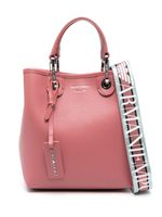 Emporio Armani sac à bandoulière en cuir à logo - Rose