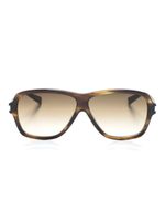 Saint Laurent Eyewear lunettes de soleil Carolyn à monture oversize - Marron