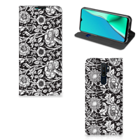 OPPO A5 (2020) | A9 (2020) Smart Cover Black Flowers