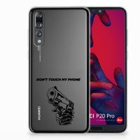 Huawei P20 Pro Silicone-hoesje Gun Don't Touch My Phone