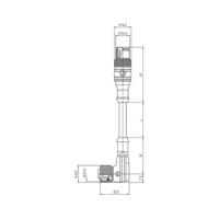 Lutronic 1153 Sensor/actuator aansluitkabel M12 Aantal polen: 3 Stekker, recht, Bus, haaks 2.00 m 1 stuk(s) - thumbnail