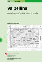 Wandelkaart - Topografische kaart 293 Valpelline | Swisstopo - thumbnail