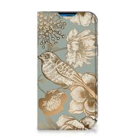 Smart Cover voor iPhone 14 Pro Vintage Bird Flowers