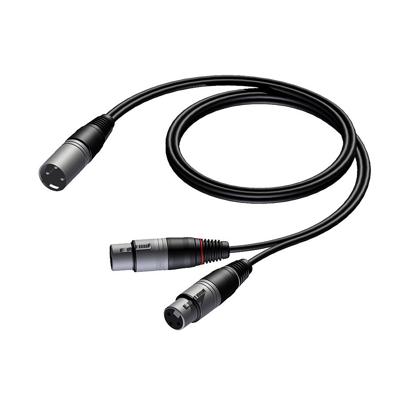 Procab CAB736 Basic XLR male - 2x XLR female 1.50 meter