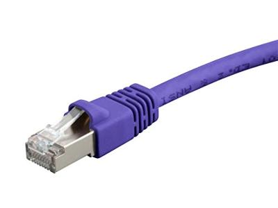 Monoprice Cat6A Ethernet-patchkabel - 5 voet - paars | Netwerk internetkabel - RJ45, 550Mhz, STP, puur kale koperdraad, 10G, 26AWG