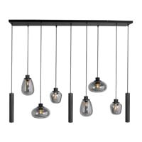 Steinhauer Eettafel hanglamp Reflexion zwart met rookglas 3796ZW - thumbnail