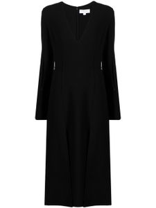 Michael Kors Collection robe mi-longue à col v - Noir