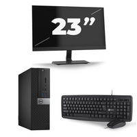 Dell Optiplex 3040 SFF - Intel Core i3-6e Generatie - 8GB RAM - 120GB SSD - Windows 11 + 1x 23 inch Monitor - thumbnail