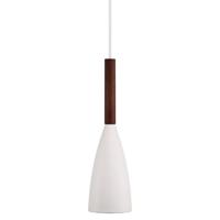 Hanglamp walnoot hout/wit 'Pure 10' E27 fitting 100mm DFTP - thumbnail