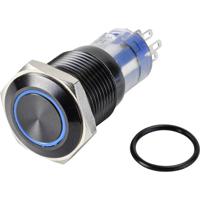 TRU COMPONENTS TC-9428188 LAS2GQF-11ZE/B/12V/A/P Druktoets 250 V 3 A 1x uit/aan Continu Blauw IP65 1 stuk(s) - thumbnail