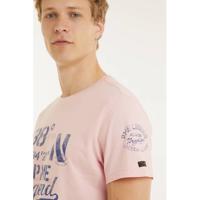 PME Legend T-shirt met printopdruk lichtroze