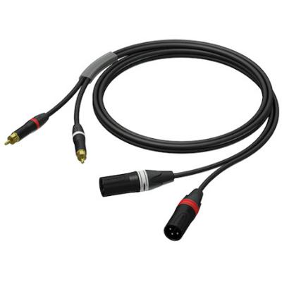 Procab PRA701/1.5 Prime verloopkabel 2x RCA - 2x XLR-M 1.5 meter