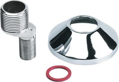 Bonfix Sanitaire aansluitkoppelingen S-koppeling sprong 17,5 mm 3/4 x 3/8 - met verchroomde rozet en fiberring