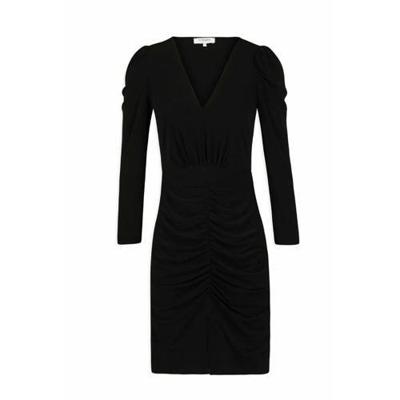 Morgan jurk met plooien zwart Morgan jurk met plooien zwart