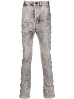 Boris Bidjan Saberi pantalon slim à coupe sarouel - Gris