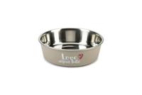 Beeztees K & Bz Bz SS Dog Bowl First Bite Grey