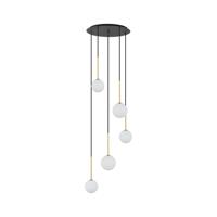 Nowodvorski Glazen plafondlamp Karo - 5x wit glas 10303 - thumbnail