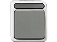 Merten 4074986 AquaStar Compleet Kruisschakelaar spatwaterdicht Lichtgrijs 1-voudig