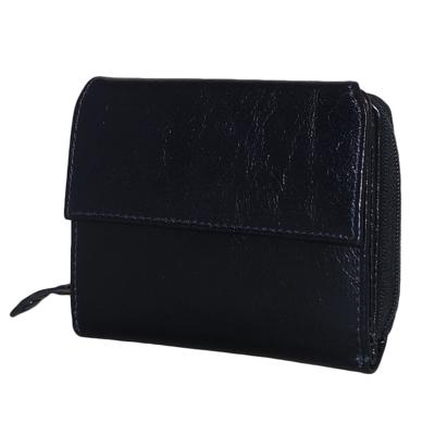 Czanne Zip Around Portemonnee met Overslag Donkerblauw