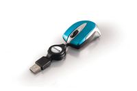 Verbatim Go Mini Muis USB Optisch Caribsch blauw 3 Toetsen 1000 dpi Met kabelroller - thumbnail