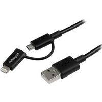 StarTech.com Apple Lightning of Micro USB naar USB kabel 1 m zwart