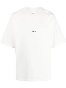 OAMC t-shirt en coton biologique à logo imprimé - Blanc