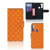 Motorola G8 Power Telefoon Hoesje Batik Oranje - thumbnail