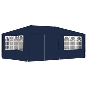 Partytent met zijwanden professioneel 90 g/m 4x6 m blauw