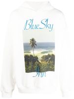 BLUE SKY INN hoodie en coton à imprimé graphique - Blanc - thumbnail