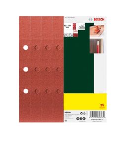 Bosch Accessories 2607017108 Oscillerend schuurpapier Geperforeerd Korrelgrootte (num) 240 (l x b) 230 mm x 93 mm 25 stuk(s)