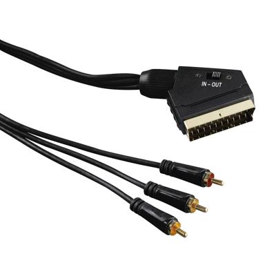 Hama Video-adapter scart naar 3xRCA 1,5 meter Scart kabel Zwart Hama Video-adapter scart naar 3xRCA 1,5 meter Scart kabel Zwart