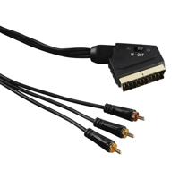 Hama Video-adapter scart naar 3xRCA 1,5 meter Scart kabel Zwart