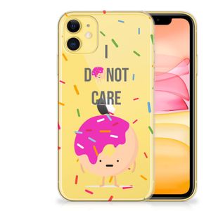 Apple iPhone 11 Siliconen Case Donut Roze