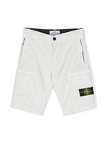 Stone Island Junior short cargo à patch logo - Gris