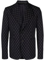 Gucci Interlocking G-jacquard wool blazer - Bleu - thumbnail