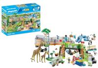 PLAYMOBIL MyLife 71600 Dierenpark, uitgebreide dierentuinset met 16 inheemse en exotische dieren en gevarieerde accessoires, gedetailleerd speelgoed voor kinderen vanaf 4 jaar