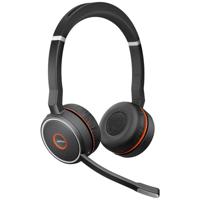 Jabra Evolve 75 Second Edition - UC On Ear headset Telefoon Radiografisch, Bluetooth, Kabel Stereo Zwart Ruisonderdrukking (microfoon), Noise Cancelling - thumbnail