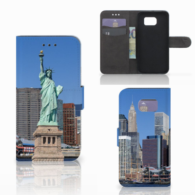 Samsung Galaxy S6 | S6 Duos Flip Cover Vrijheidsbeeld Samsung Galaxy S6 | S6 Duos Flip Cover Vrijheidsbeeld
