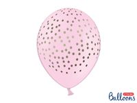 Ballonnen Pastel Licht Roze Stippen - 6 Stuks - thumbnail