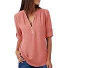 Blouse dames met rits | Ontvang nu torenhoge korting