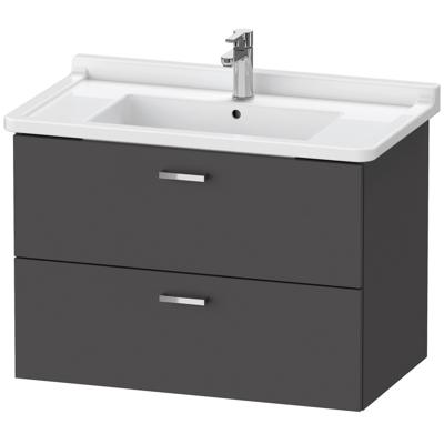 Duravit XBase wastafelonderkast 80x46,8 cm met 2 laden voor Starck 3 wastafel, matgrafiet